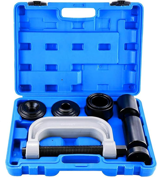 DASBET Ball Joint Removal Tool Kit | Ball Joint Press & U Joint Removal Kit Heavy Duty Ball Joint Press Fits Most 2WD and 4WD Cars Light Trucks 10PCS Ball Joint Service Tool Bushing Press Kit (Blue)