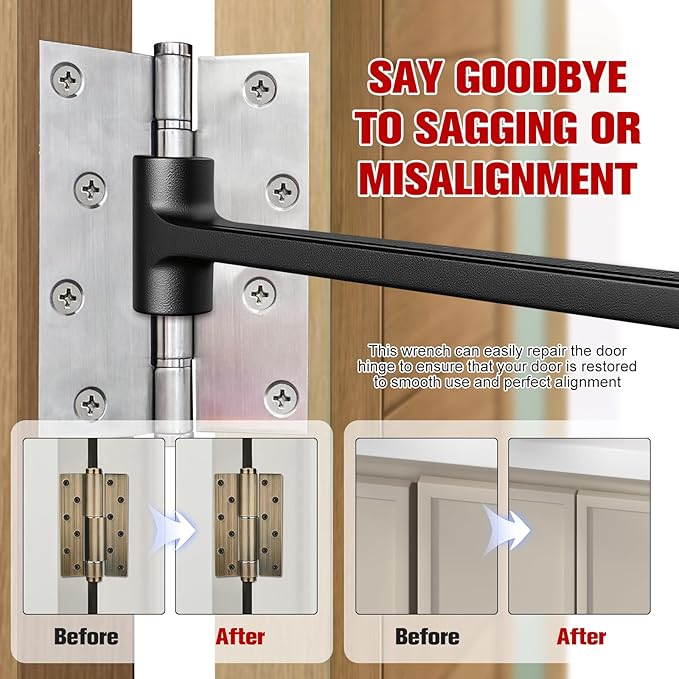 Vdsfand Door Hinge Adjustment Tool Kit Door Gap Adjustment Tool for Precise Hinge Gap Adjustment Upgraded Hinge Gap Adjusting Wrench for Installation and Repair of Residential and Commercial