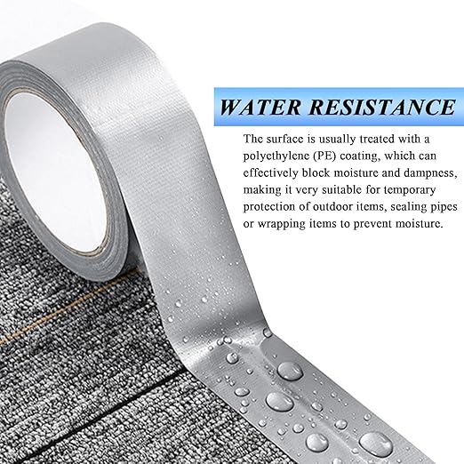 2 Pack Duct Tape Heavy Duty, Waterproof, Heat Resistant, Strong Adhesive Packaging Tape for HVAC, Home Improvement, Outdoor, Packing Boxes, Pipe Insulation, Window Sealing (21 Yards x 2 Inch)