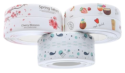 Artilife Caulk Tape,Toilet Caulk Strip,Decorative White Caulking Tape Self-Adhesive Waterproof Sealing Tape,Professional Seam Strips,Toilet Base Sealer Strip