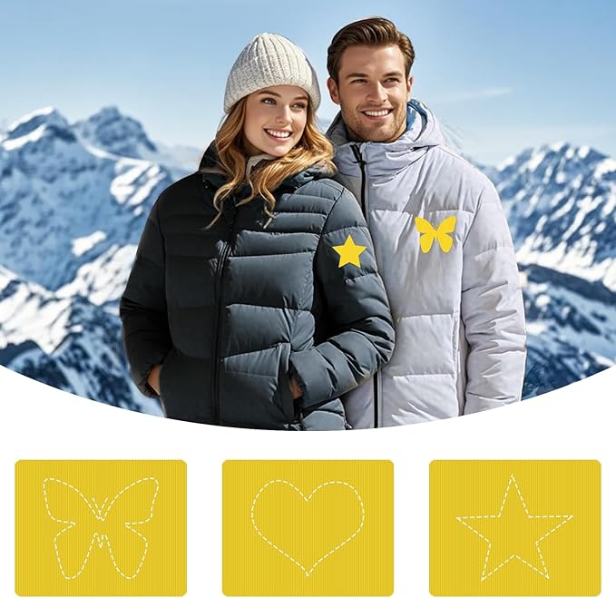 Self-Adhesive Nylon Patches Tent Repair Kit – Outdoor Gear Tenacious Repair Tape, Waterproof Fabric Patches for Clothes, Tent, Down Jacket, Backpack (45pcs, Yellow