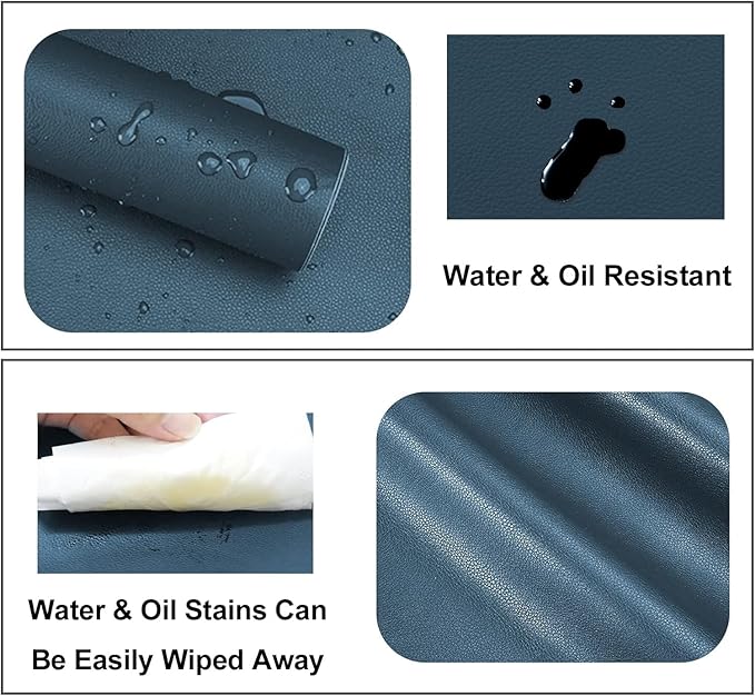 Leather Repair Patch, 17X158 Inch Self Adhesive Leather Repair, Large Vinyl Patch Tape for Couches, Furniture, Car Seats, Cabinets, Wall, Handbags （Blue, 17X158 Inch）