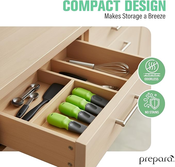 Prepara Thumb Scraper, 4-Pack - Durable Kitchen Cleaning Tools with Ergonomic Grip, BPA-Free Plastic & Nylon, Dishwasher Safe Scrapers for Removing Stuck-On Food from Pots, Pans, Surfaces