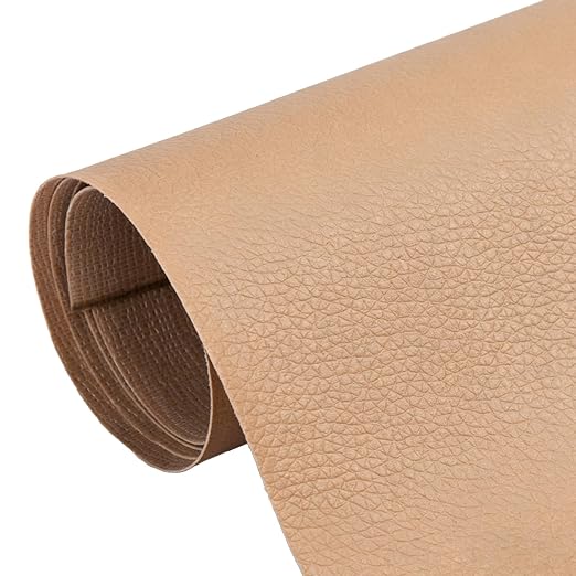 Cremsy Leather Repair Patch Tape, Self-Adhesive Leather Repair Patch Kit for Couch Sofa Car Seats, Waterproof Vinyl Repair Patch, Cuttable Furniture Repair Tape for Chair Jacket (11, Khaki)
