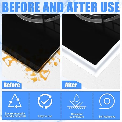Frienda White Caulk Tape 10.5' x 1.5'' Waterproof Self Adhesive Caulk Strip Bathtub Sealant Tape Sealing Strip Oil Proof Bathroom Sealant for Kitchen Floor Wall Edge Protector(PE)