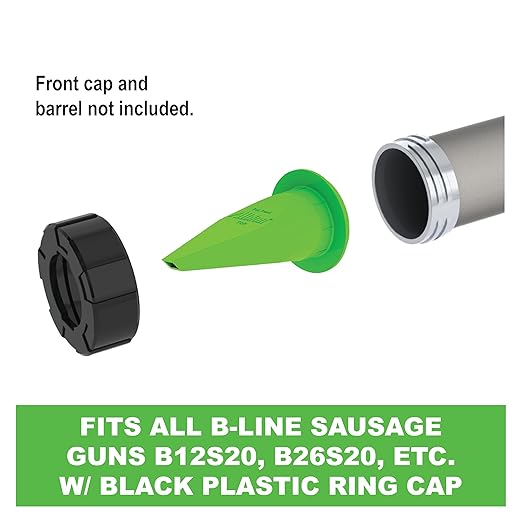 Albion Engineering 1135-4(25 Pack) Square Bead Nozzle for Albion B-Line Sausage Caulking Guns, Green, Pack of 25