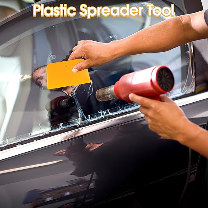 PEASUG Body Filler Spreader, 15 Pack Reusable Plastic Spreader Tool for Automotive Body Applying Fillers, Putties, Glazes, Caulks - Autobody Paint Repairs, 5 Each 4", 5" and 6"
