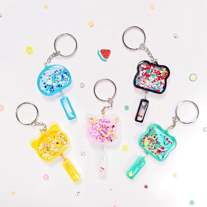 FUNSHOWCASE Wind Chimes Resin Shaker Molds Set Keychain Charms Pack of 68 Epoxy Silicone Trays Precision Tip Applicator Bottle Kit Bundle