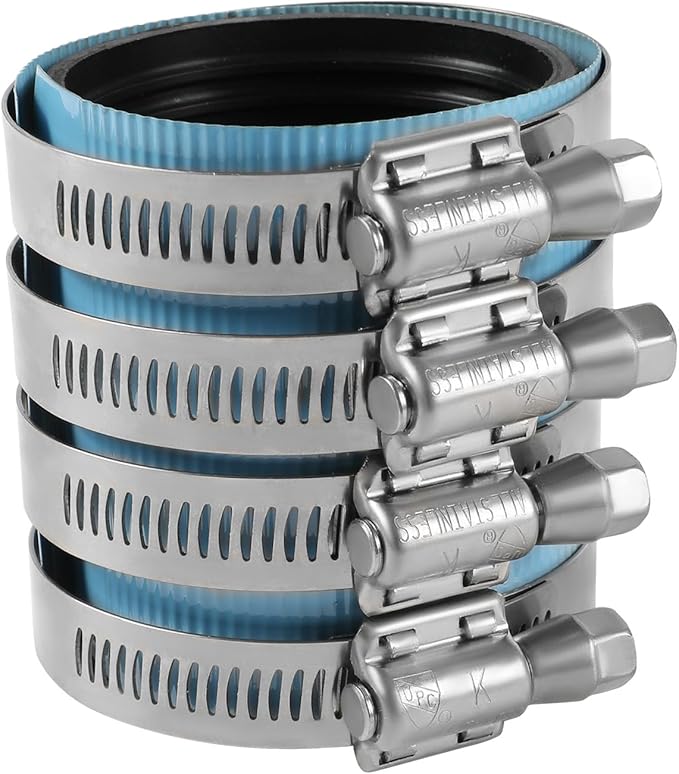 EFIELD 6" No-Hub Coupling Heavy Duty Colored Shield, Blue