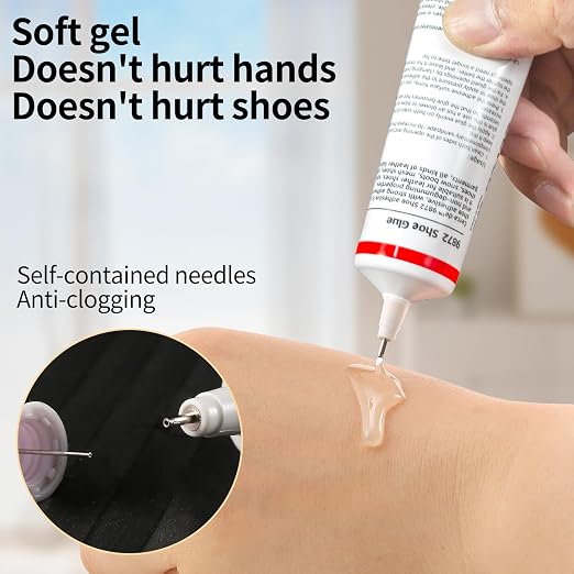 Shoe Glue Heavy Duty，Shoe Sole Repair Adhesive，Clear, Waterproof, high Strength, Strong.Shoe Cement for Sneakers, Leather Shoes, Hiking Shoes, Boots, Sandals, 2oz.