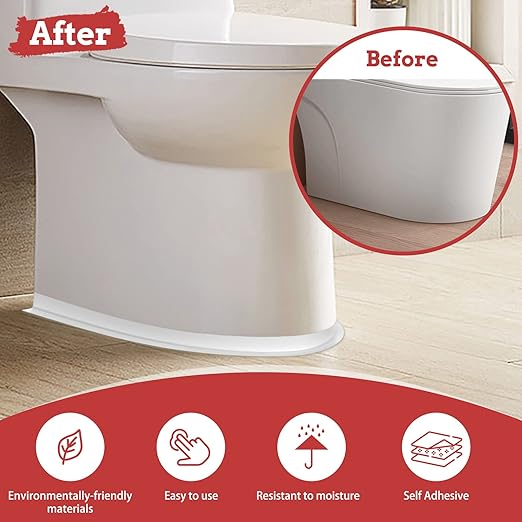Fixmend Caulk Tape, 2 Roll Self Adhesive Caulk Strip Waterproof, Caulking Sealant Tape for Kitchen, Countertop, Bathroom, Sink, Shower, Bathtub, Toilet Edge Protector with Sealing Tool (1.5" x 10.5Ft)