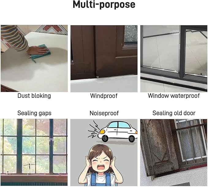 Window Weather Sealing Tape, No Residual Insulation Tape - Weather Stripping Draft Seal Tape for Doors, AC (White 2IN*66FT)