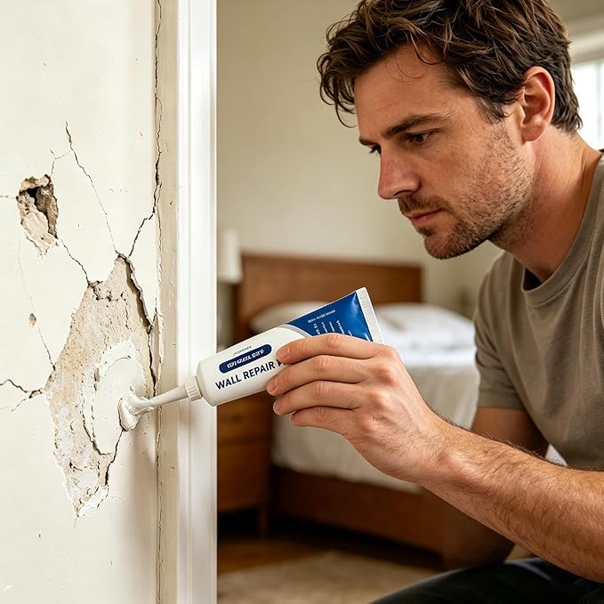 Wall Paste Repair - Mending Drywall Quick Drying Putty | Hole Repair,for Holes Cracks DIY Home Grout Tile Concrete Shower Floor Bathroom