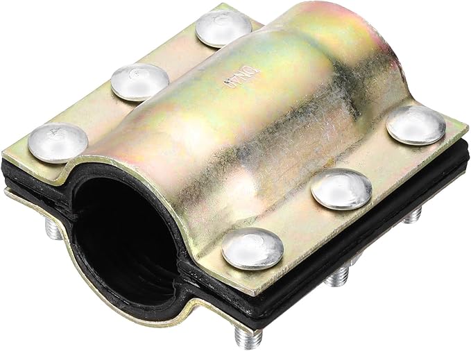 Water Pipe Repair Clamp, 4.72 Inch Length, 2 Inch ID Carbon Steel Leak Sealer Clamp, Leak Stoppers Pipe Repair Kit for 50mm OD PE PVC PPR Steel Iron Pipes