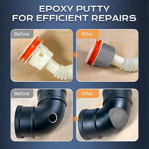 Boncart Epoxy Putty, 200g Epoxy Repair Filler, Multi-Purpose 2 Part Filler, Pool Putty, Sculpt Clay, High Strength, Waterproof, Drillable, for Filling, Bonding, Sculpting (Grey)