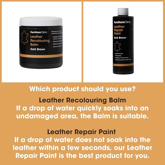Furniture Clinic Leather Easy Restoration Kit | with Leather Recoloring Balm, Cleaner, Sponge, and Cloth | Leather Repair Kit for Scratched and Faded Furniture (Navy Blue)