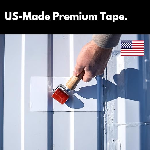 HSS RV Sealant Tape with MicroSealant - Waterproof Commercial Roofing Tape for Roof and RV Repair - UV- & Weatherproof - White - 4 inch x 50 ft.