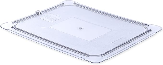 Carlisle FoodService Products StorPlus Flat Lid, Cover for Half Size Food Pans, 12.75" x 10.375", 1 Count, Clear
