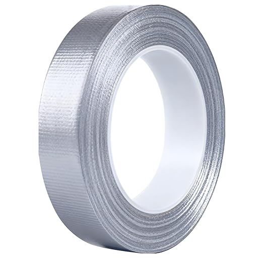 Silver Duct Tape 1 Inch x 33 Yards, Heavy Duty Waterproof Repair Tape, Straight Hand-Tear Cloth Tape for DIY Craft, Camping Gear, Home Maintenance & Packing