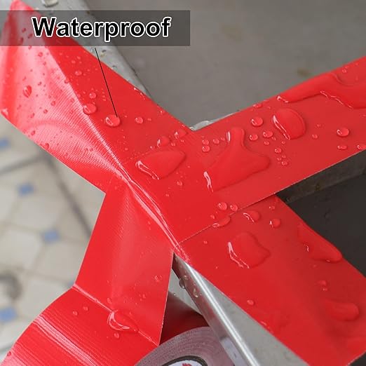 3 Inch Red Duct Tape ,Heavy Duty Duct Tape Red Colored 3 Inch x 60 Yards,9 Mil Thick Industrial Grade,Waterproof,No Residue,Strong,Flexible and All Weather,Professional for Indoor & Outdoor Use