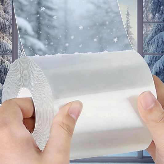 Window Sealing Tape 3 Inch x 33 Ft Transparent Insulation Waterproof Nano Draft Isolation Tape for Window and Bathroom Shower Glass Side Gaps