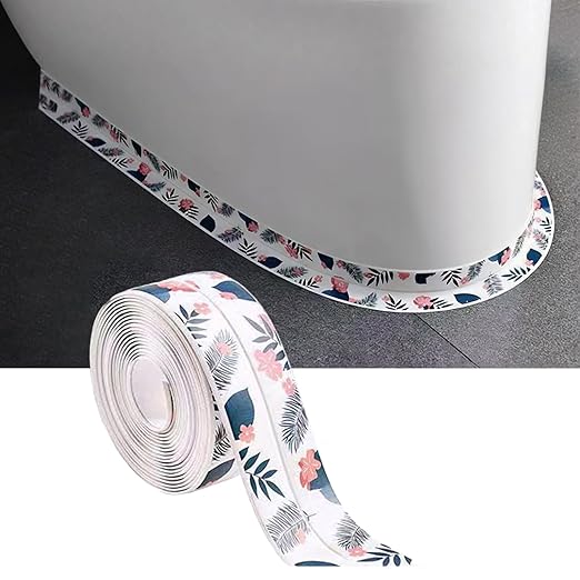 Self Adhesive Sealing Tape, Bathroom Waterproof Sealing Strip, Traditional Sealant Substitute, Suitable for Kitchen, Bathtub, Bathroom, Wall Corner, Decoration and Renovation (C, 1.5" x 16.5Ft)