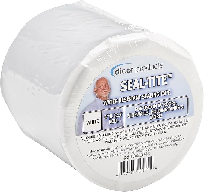 Dicor 522TPO-4125-1C Seal-Tite RV, Trailer, Motorhome Sealing Repair Tape - 4" x 12.5' Roll - White
