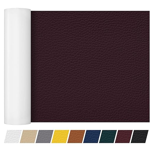 Leather Repair Patch Tape 16×55 inch Furniture Leather Strong Self Adhesive Tape for Sofas Couch Car Seats Cabinets Bags Anti Scratch Patches First Aid Patch Fixing Leather Dark Brown