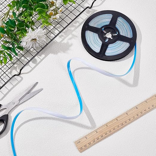 PLIGREAT 13 Yards/12m Self Adhesive Caulk Strip, 8 MM Wide White Moulding Trim Strips Bathroom Caulking Gap Tape Decorative Sealing Edging Tape for Bathtub Toilet Kitchen Wall Ceramic Tile Corner