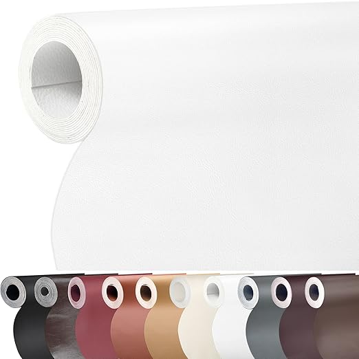 Leather Repair Patch 36X79 inch Large Self-Adhesive Leather Repair Tape, Reupholster Leather Patches for Furniture Couch Chairs Car Seat (White, 36x79 inch)