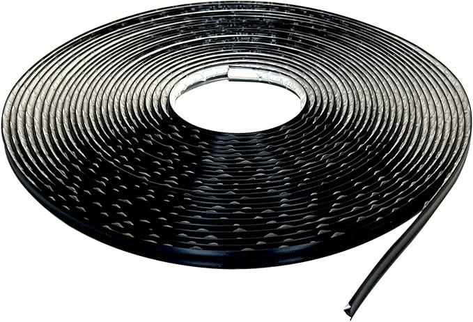 InstaTrim Peel & Stick Flexible Caulk Tape & Trim, Easy to use, self-Adhesive, Caulk sealant for Floors, Doors, Windows, counters, tubs and More - Made in USA, 1/2 inch x 50 feet, Black