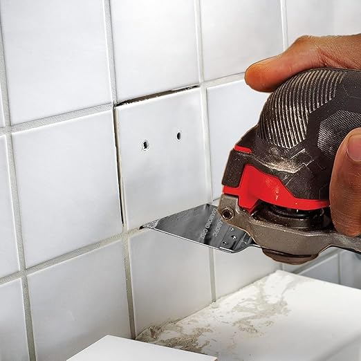 3Pcs Diamond Oscillating Blades, Flush Cut Grout Oscillating Multi Tool Blades for Grout Removal, Cleaning Mortar and Soft Tile Cut