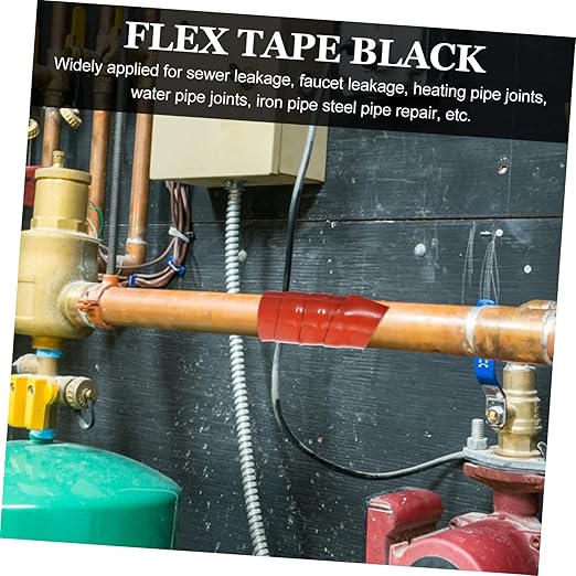 DOITOOL Flex Rubberized Seal Tape Self Adhesive Sealing Tape for Plumbing Repairs Wide Long for Water Pipe Faucet and Sewer Leak Fixes