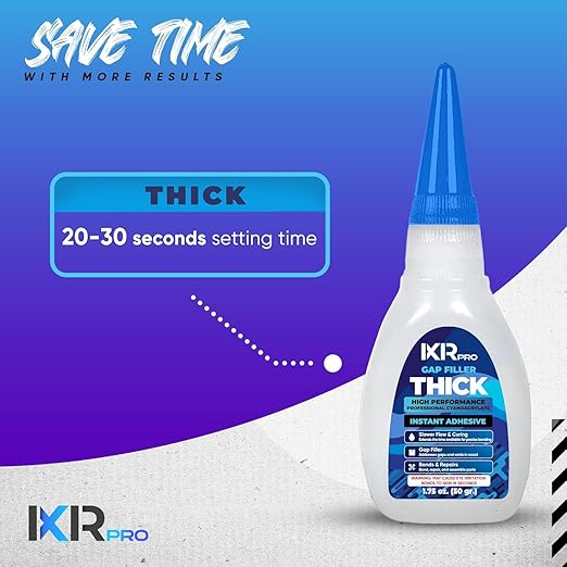 CA Glue Thick Viscosity Kit (3x1.75 oz.) Cyanoacrylate Glue, Heavy-Duty Super Glue for Gap-Filling, Wood, Metal, Plastic, Furniture Repair, High-Strength Adhesive for Vertical and Overhead Surfaces