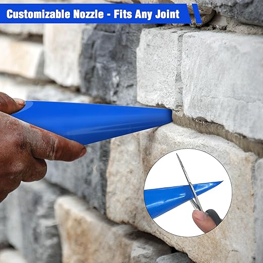 22PCS Tile Grout Masonry Mortar Bag & Brick Jointing Tool Kit, 20PCS 11"x22" Blue Disposable HDPE Tear Resistant Grout Bags,Tuck Pointing Trowel & Convex Brick Jointer for Brick Mortar Repair