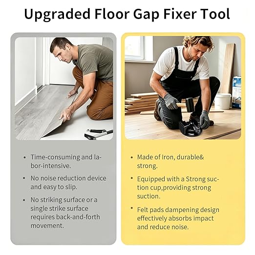 Floor Gap Fixer Tool,Heavy Duty Floor Gap Fixer Tool with Enhanced Suction Cup,Flooring Gap Repair Tool for Laminate, Vinyl, Wood & Tile Flooring,Laminate Plank Gap Repair Tool