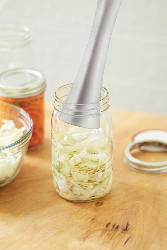 Farm to Table Stainless Steel Sauerkraut/Kimchee Pounder Tamper, 10"