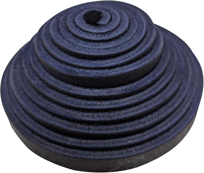 TOFL Genuine Leather Strap, Top Grain Cowhide Craft Strip – Dark Navy | 72" L x 3/8" W x 1/8" Thick | Suede Backing | Leather Craft Supplies | Easy to Cut & Stitch | DIY Projects & Repairs | 7–8 oz