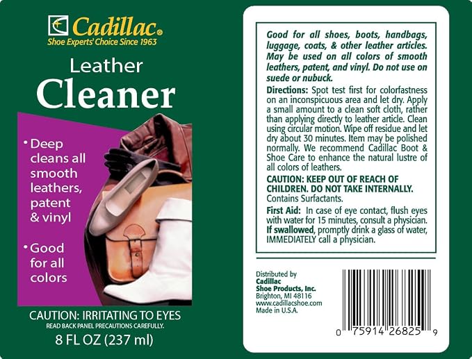 Cadillac Leather Cleaner and Boot and Shoe Conditioner Bundle