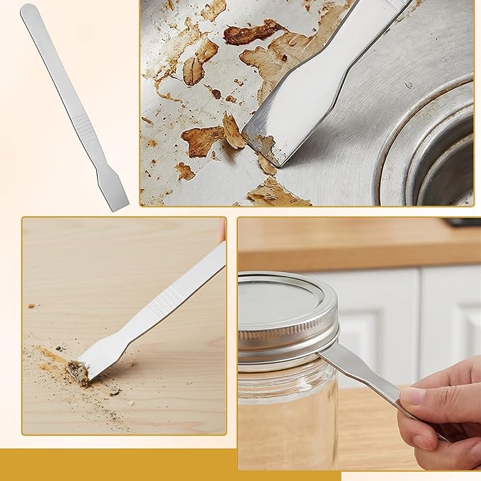 Crevice Cleaning Tool Set, 6Pcs Plastic Scrapers Non Scratch Multi-Purpose Plastic Scraper for Tight Space and Gaps Perfect to Remove Stickers Labels Oil Stains Dirt