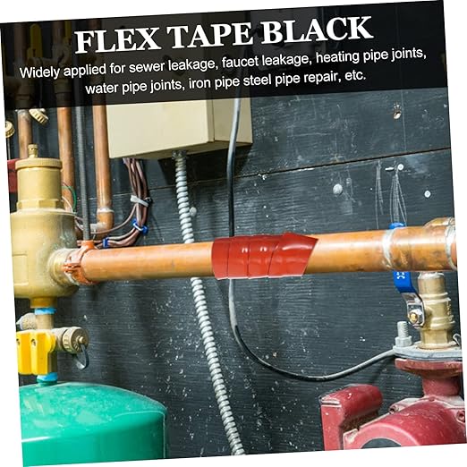 TEHAUX 4pcs Flex Rubberized Tape Leak Seal Duct Tape for Home Repair for Pipe Bucket Cracks and More Excellent Sealing and Durability
