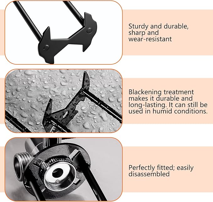 2 Pcs Plumbing Sink Wrench, 7 Sizes Sink Repair Tool, Faucet Wrench for Tight Spaces, Tasks for Sinks, Faucets, Hoses, and Pipe Joints Kitchen Bathroom Home