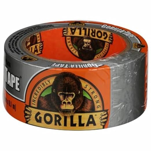 Gorilla Tape,1.88 in x 10 yd,Silver - Duct,Utility,Triple Layer Strength,Indoor & Outdoor,Weather Resistant Shell,(Pack of 6)
