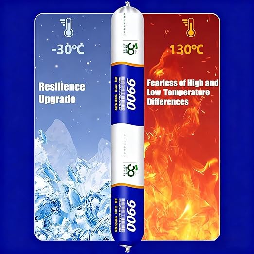 9900 Sealant Waterproof,Outdoor Silicone Sealant, Permanent Solution for Roof & Wall Cracks,Waterproof, Heat & Stretch-Resistant, Durable & Tear-Proof Exterior Sealant (Black)