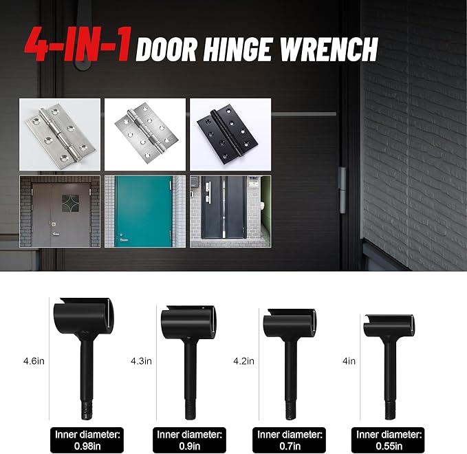Door Hinge Adjustment Tool for Residential and Commercial, Upgraded Hinge Gap Adjusting Wrench for Door Quick and Efficient Solutions, User-Friendly Adjustments Tools