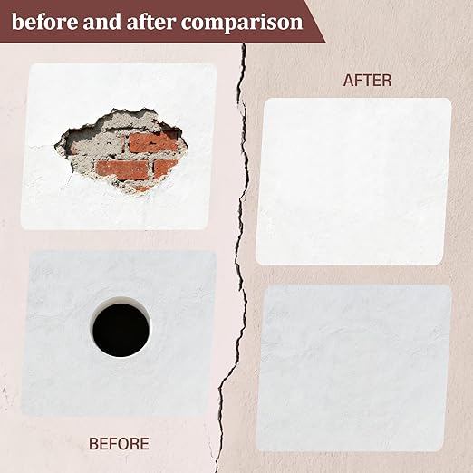 25 Pack Drywall Repair Kit – 4/6/8/10 Inch Drywall Repair Patch with Scrapers, Sandpapers, and Gloves – Perfect for Repairing Holes and Cracks in Walls