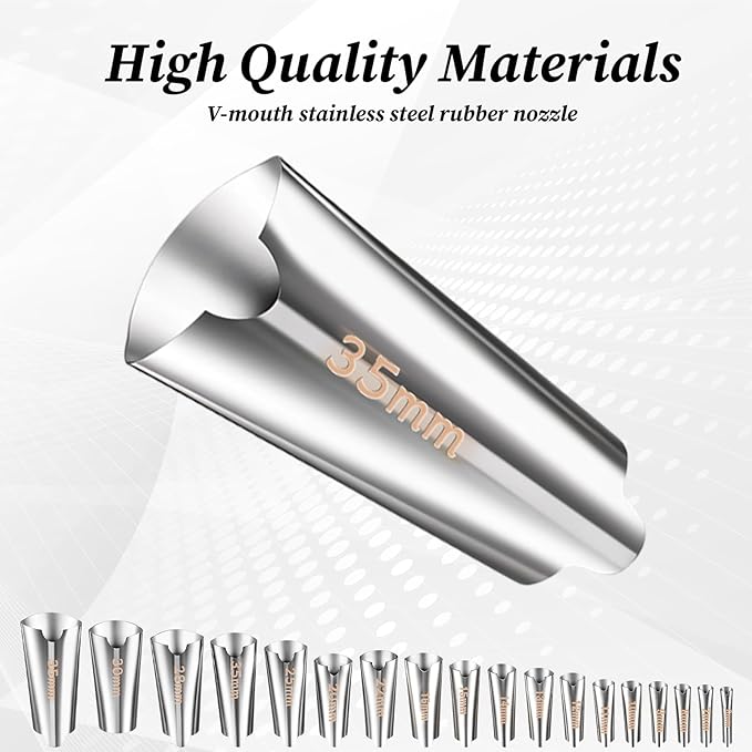 15Pcs Caulking Finishing Tool Caulking Tips Applicator Reusable Caulk Tips Nozzles Stainless Steel Caulk Nozzle Applicator Reusable for Bathroom Doors Windows