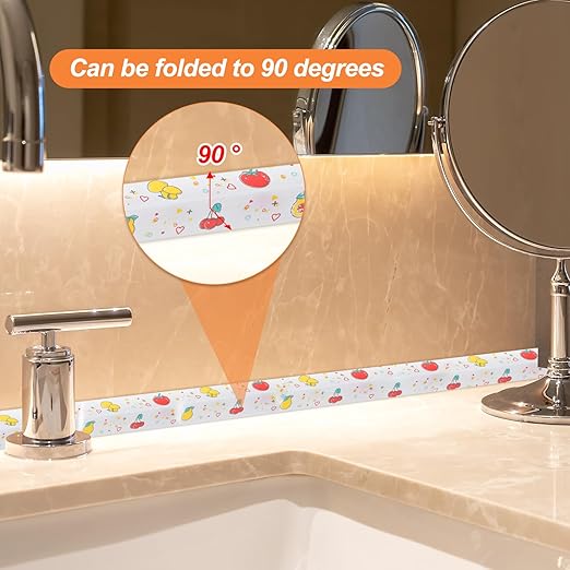 PATIKIL Caulk Tape Waterproof Self Adhesive, PVC Toilet Caulking Sealant Strip Bathtub Caulk Sealing Strip Tape for Bathroom Kitchen Countertop, Fruit (1.5 Inch x 5 Ft)