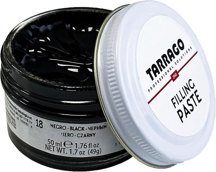 Tarrago Filling Paste - 50ml Leather Filler Repair Compound - Leather Restoration Crack, Burns, Tears, Holes Filler