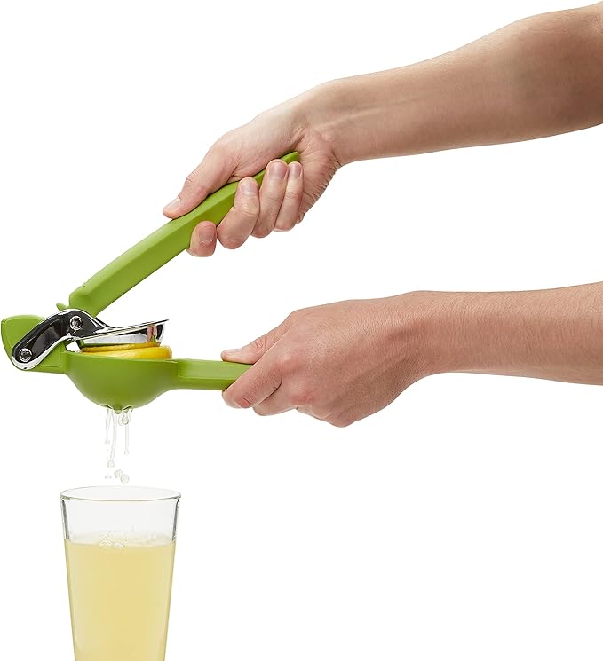 Chef'n FreshForce Lemon Squeezer Citrus Juicer,Manual Hand Press with Dual-Gear Power for Maximum Juice Extraction,Durable,Lime Green,(Pack of 6)